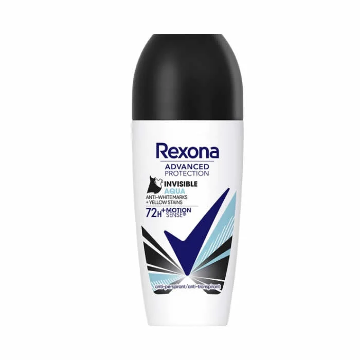 Rexona Deodorante Roll On Protezione Avanzata Invisible Aqua 72h 50ml