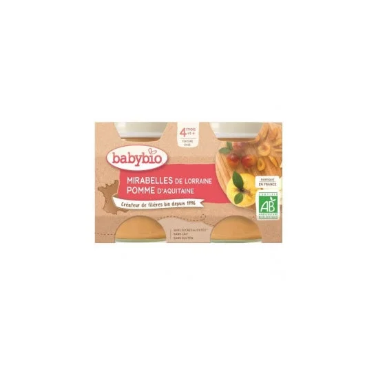 Babybio Mirabelle/Mela 2X130g