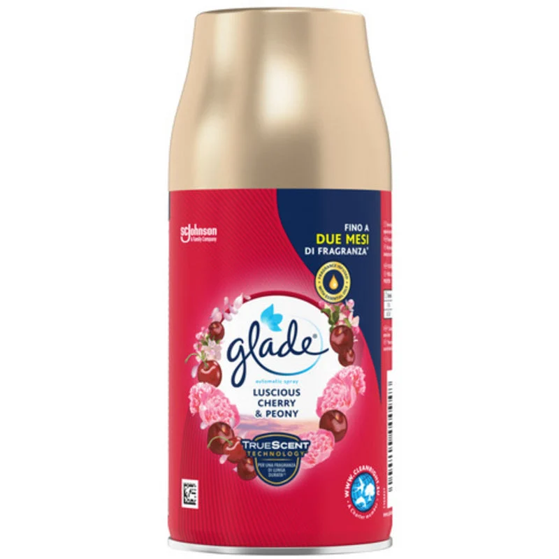 Glade Automatic Spray Ricarica Luscious Cherry & Peony - Deodorante Per Ambienti 269 Ml