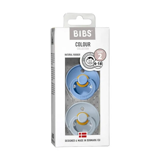 Bavaglini Duo Ciuccio blu cielo bambino 6-18M 2uds