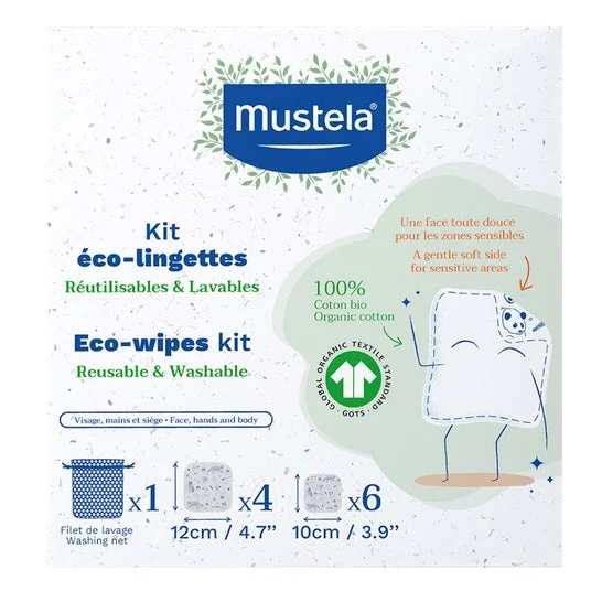 Mustela Kit Eco Toalhetes Reutilizáveis e Laváveis 10 Unidades
