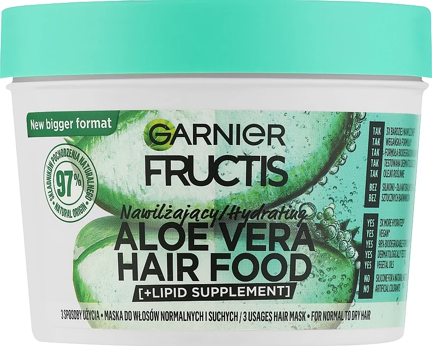 Maschera idratante per capelli normalli e secchi