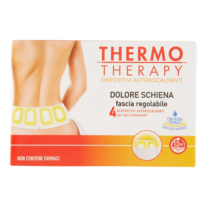 Thermotherapy Dolore Schiena Fascia Lombare Regolabile + 4 Dispositivi Autoriscaldanti 1 unità