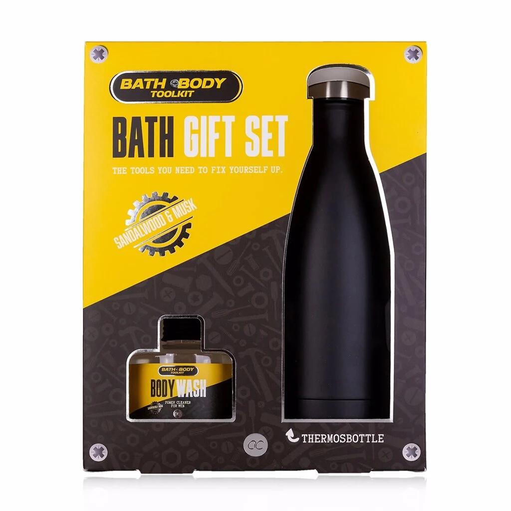 Accentra Bath Body Toolkit Bath Gift Set Shower Gel 140 ml + Thermobottle