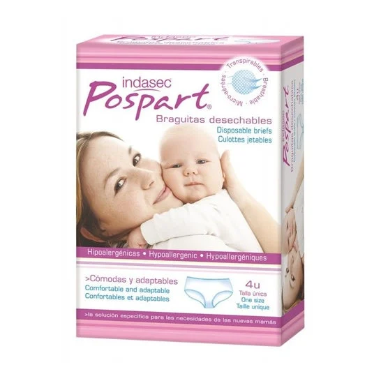 Indasec® Pospart salvaslip monouso T-Single 4 pezzi