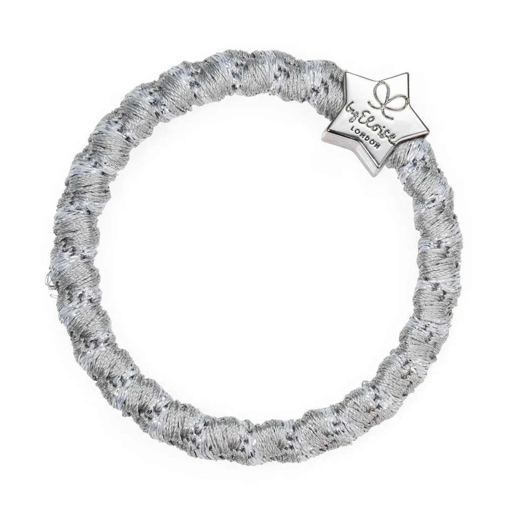 By Eloise London Silver Star Woven Silver Shimmer