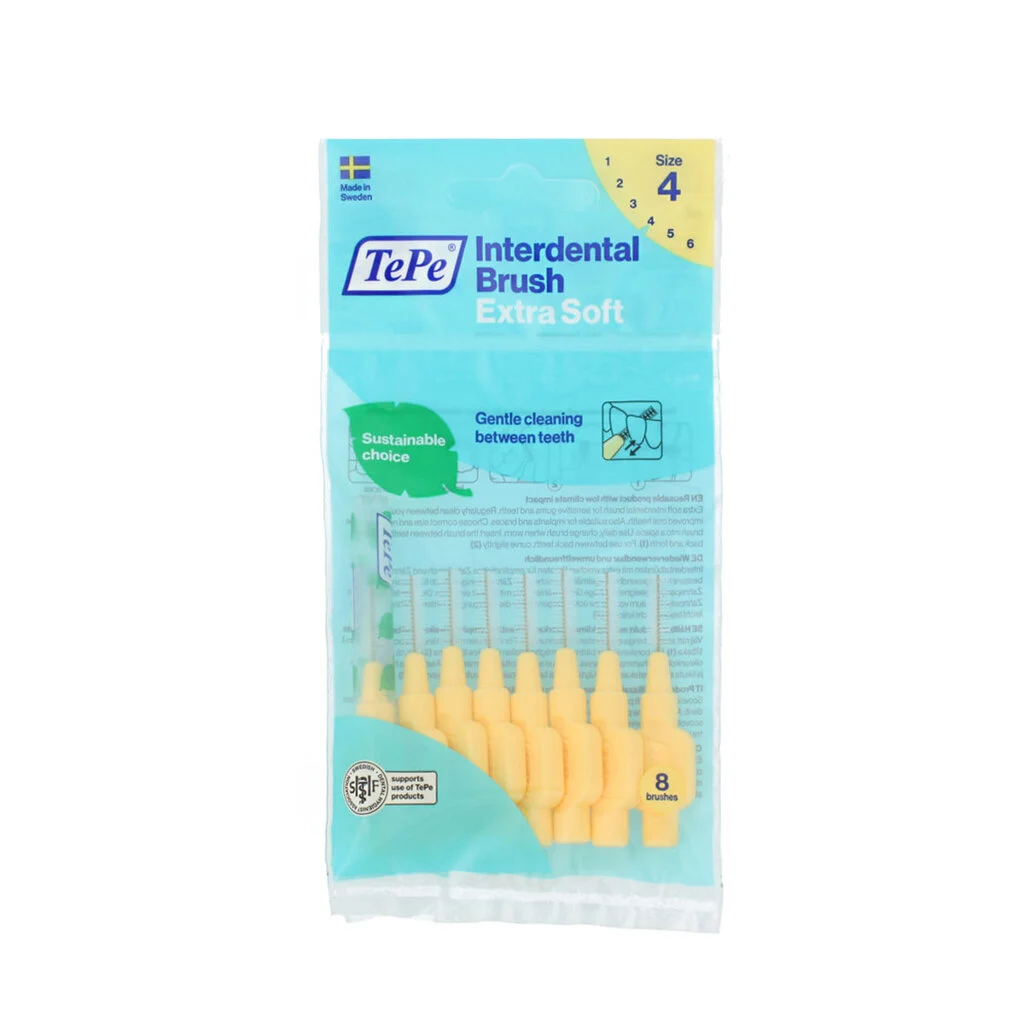 Spazzolini interdentali TePe Extra Soft 4 gialli (0,7 mm) 8 pz