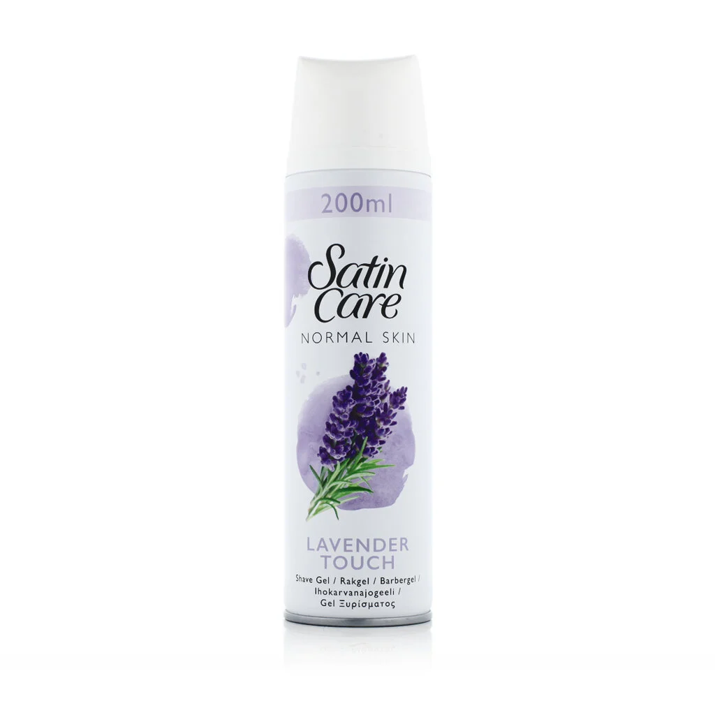 Gillette Satin Care Gel da barba per pelli normali alla lavanda Touch 200 ml