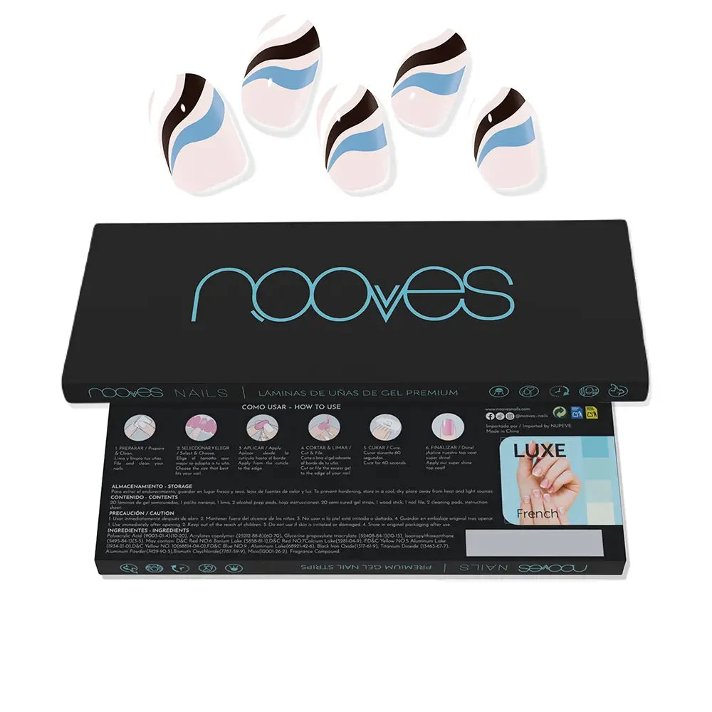 Nooves Lamine Unghie Gel Premium Glam Flowing Stream 20 U