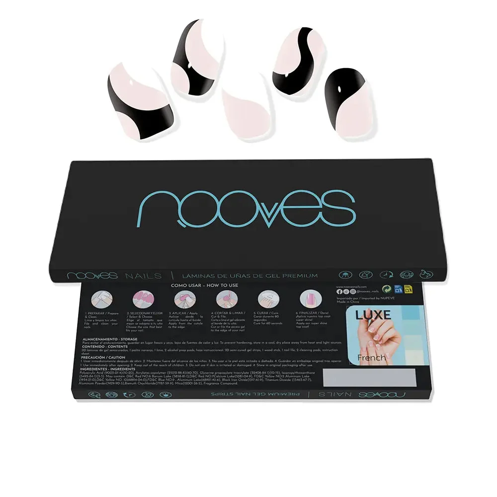 Nooves Lamine Unghie Gel Premium Glam White Cow 20 U