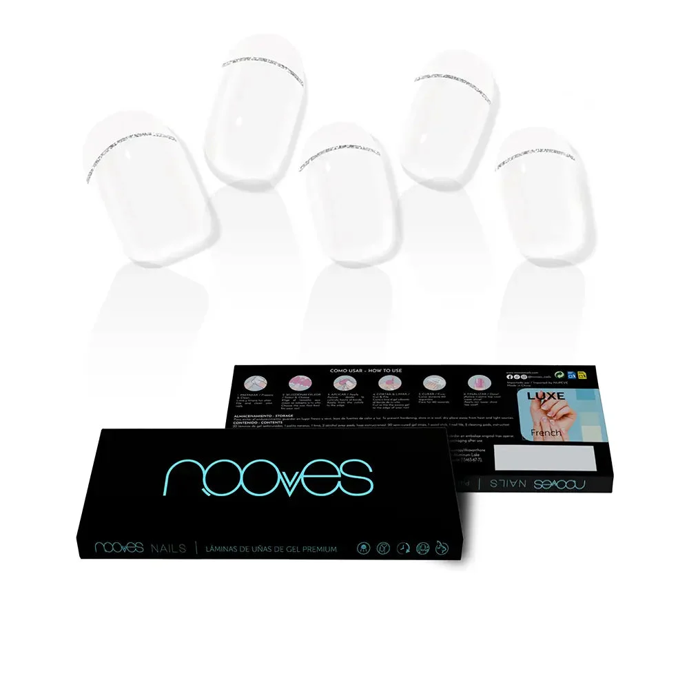 Nooves Lamine Unghie Gel Premium French Luxe 20 U