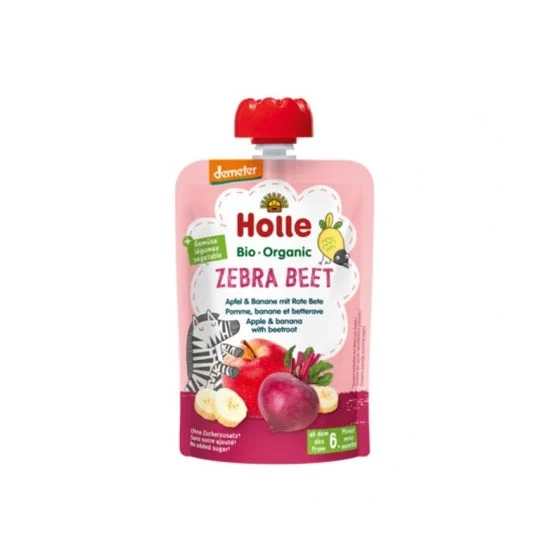 Holle Smoothie Zebra Beet +6M Manzana Platano y Remolacha 100g