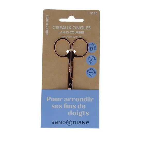 Sanodiane Forbici per Unghie 80 Curva Rosa 1 Unità