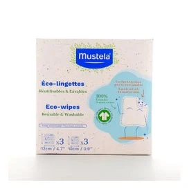 Mustela Bebé Eco-Salviette Riutilizzabili Lavabili 6 Unità