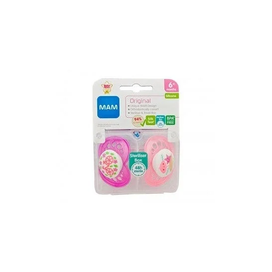 Ciuccio in silicone originale MAM 16+m 2uds
