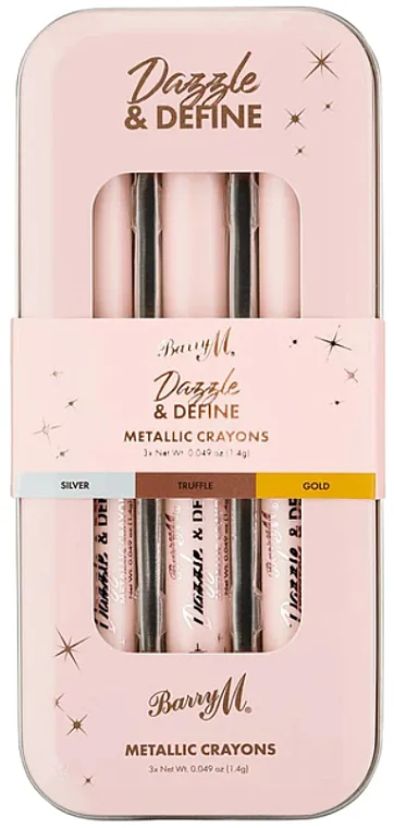 Barry M Dazzle & Define Metallic Crayons (eyeshadow/3x1.4g)