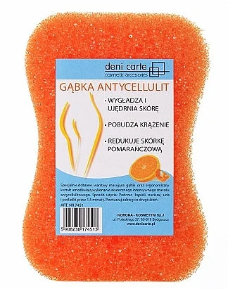 Spugna da bagno anticellulite, arancione