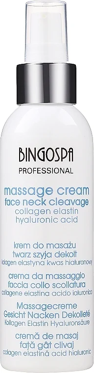 Crema da massaggio con collagene, elastina e acido ialuronico