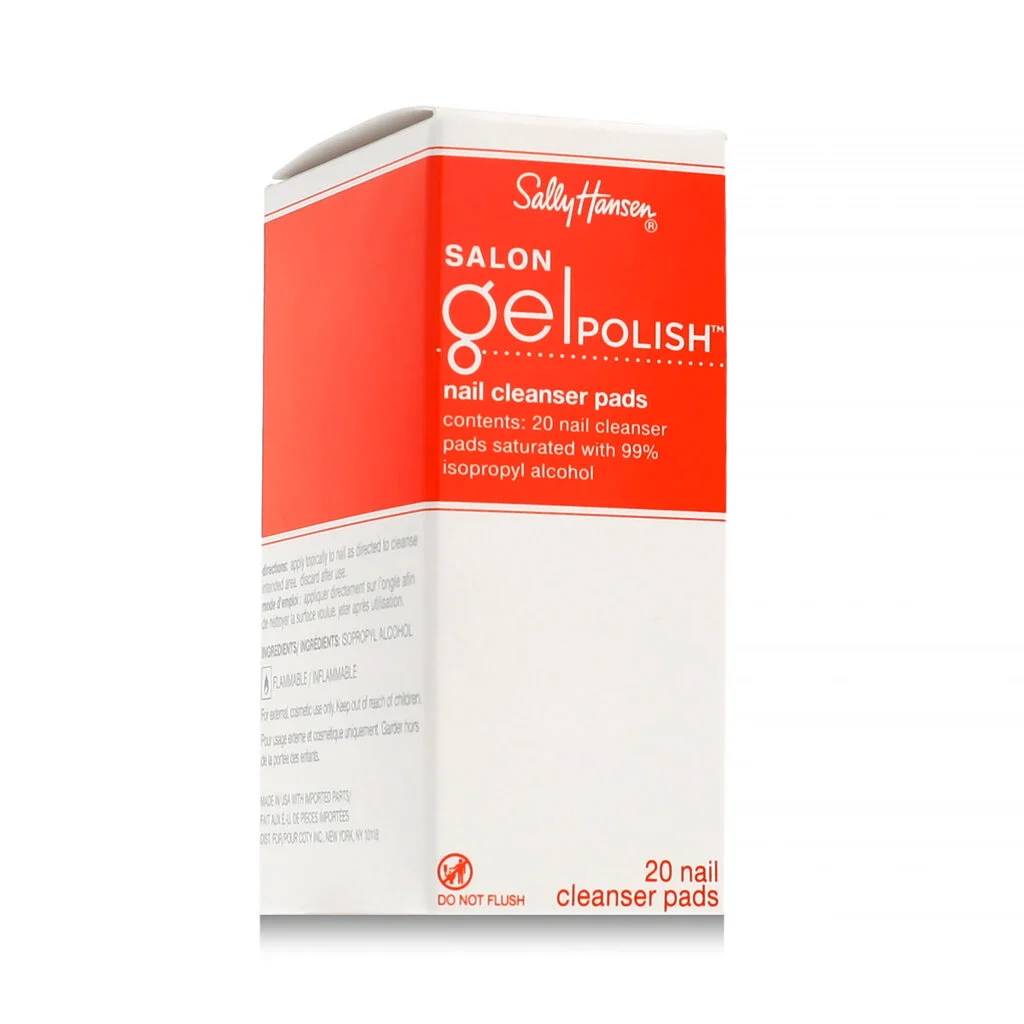 Sally Hansen Salon Gel Polish Nail Cleanser Pads 20 pz