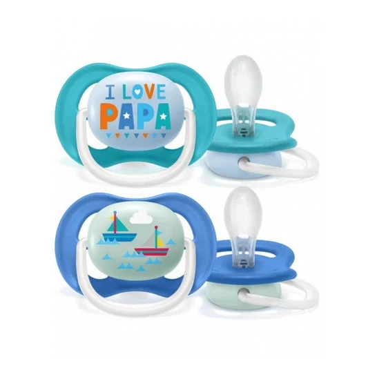 Avent Ciucci Ultra Air Happy 6-18m Blu 2uds