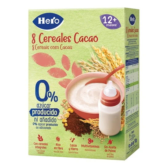 Hero Baby 8 Cereales Papilla Cacao 340g