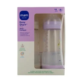 Mam Easy Start Nature Biberón Tetina F3 Lila Arena 320ml 2uds