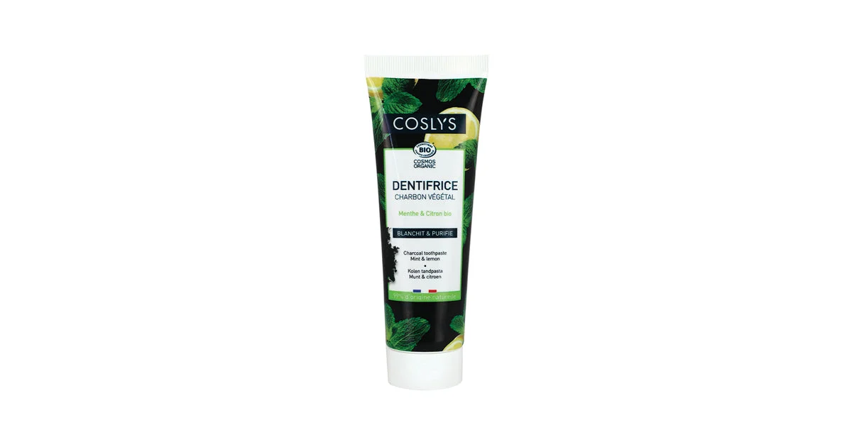 Coslys Dentifricio a Carbone Bio Menta Limone 100g