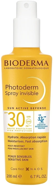 Spray solare invisibile per viso e corpo
