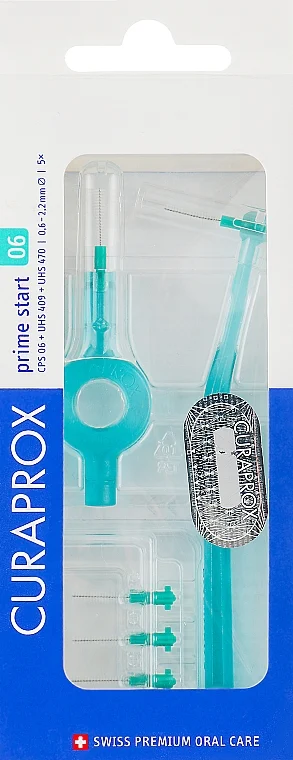 Set spazzolini interdentali "Prime Start", CPS 06S, due supporti, turchese