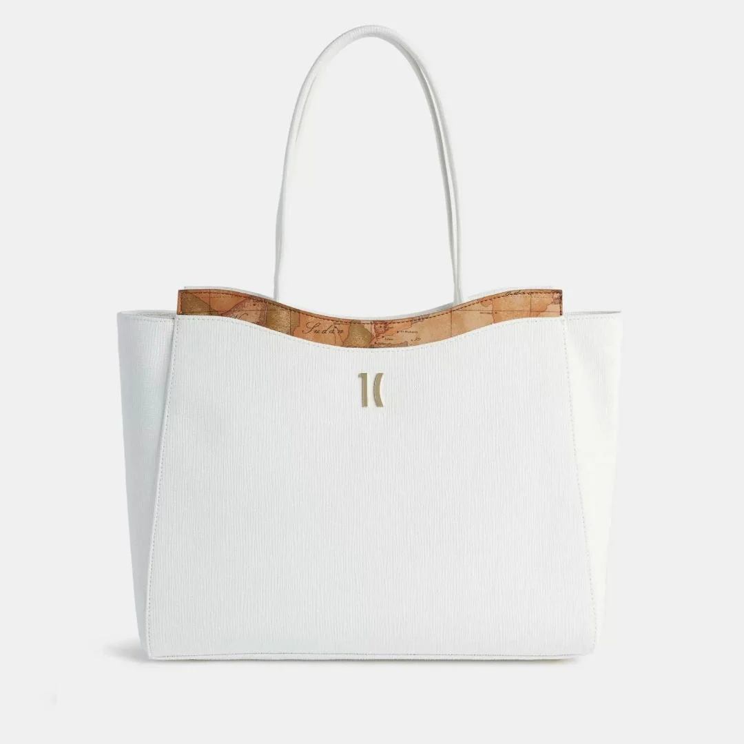 Geo Cool borsa shopping Bianca