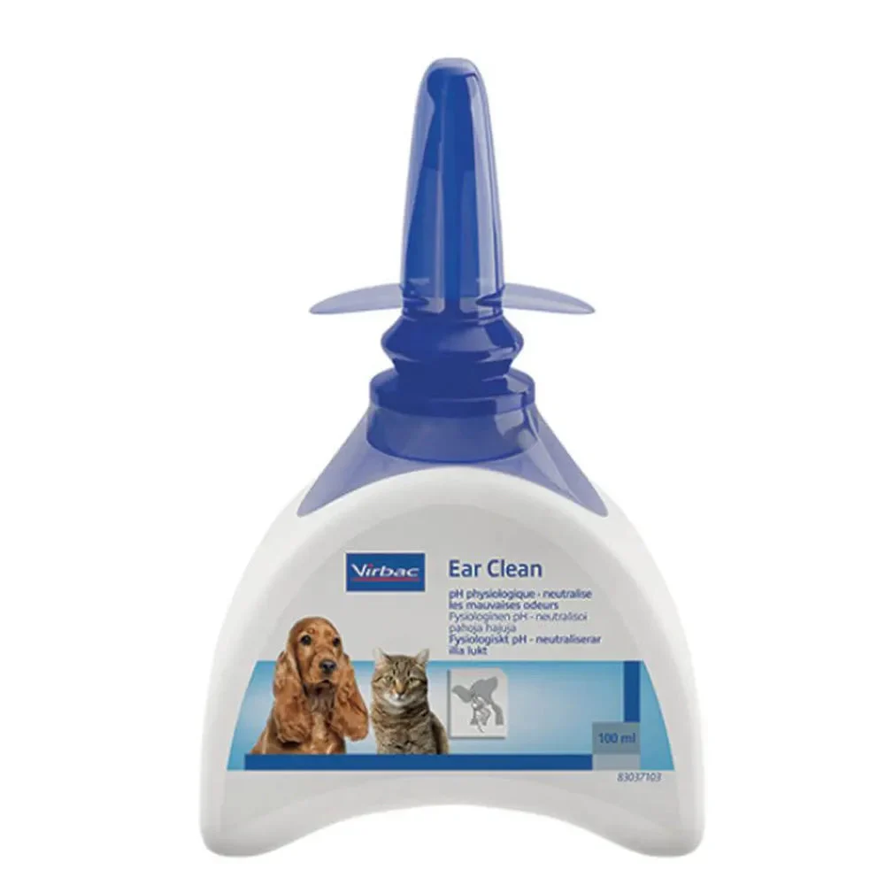 Virbac Detergente Auricolare Fisiologico per Cani e Gatti 100ml