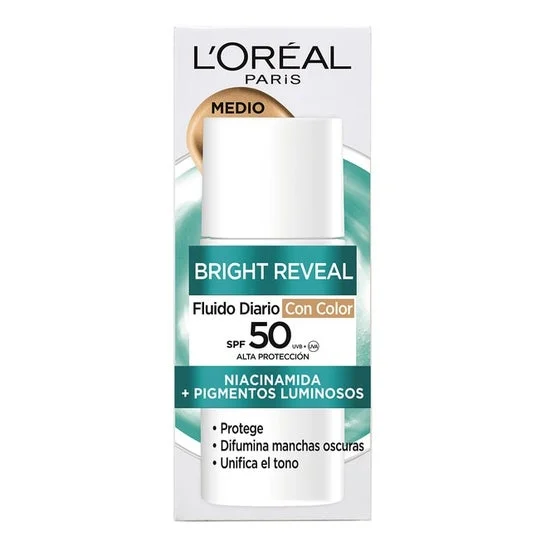 L'Oréal Bright Reveal Niacinamida Fluido Diario Spf50 Medio 50ml