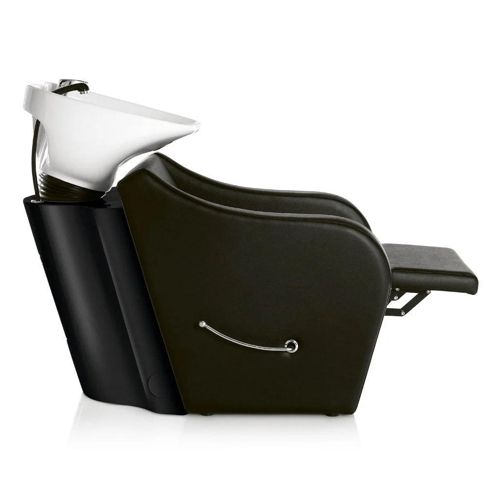 Lavatesta Parrucchiere Omega Plus XaniPro con Poggiapiedi e Ceramica Bianca