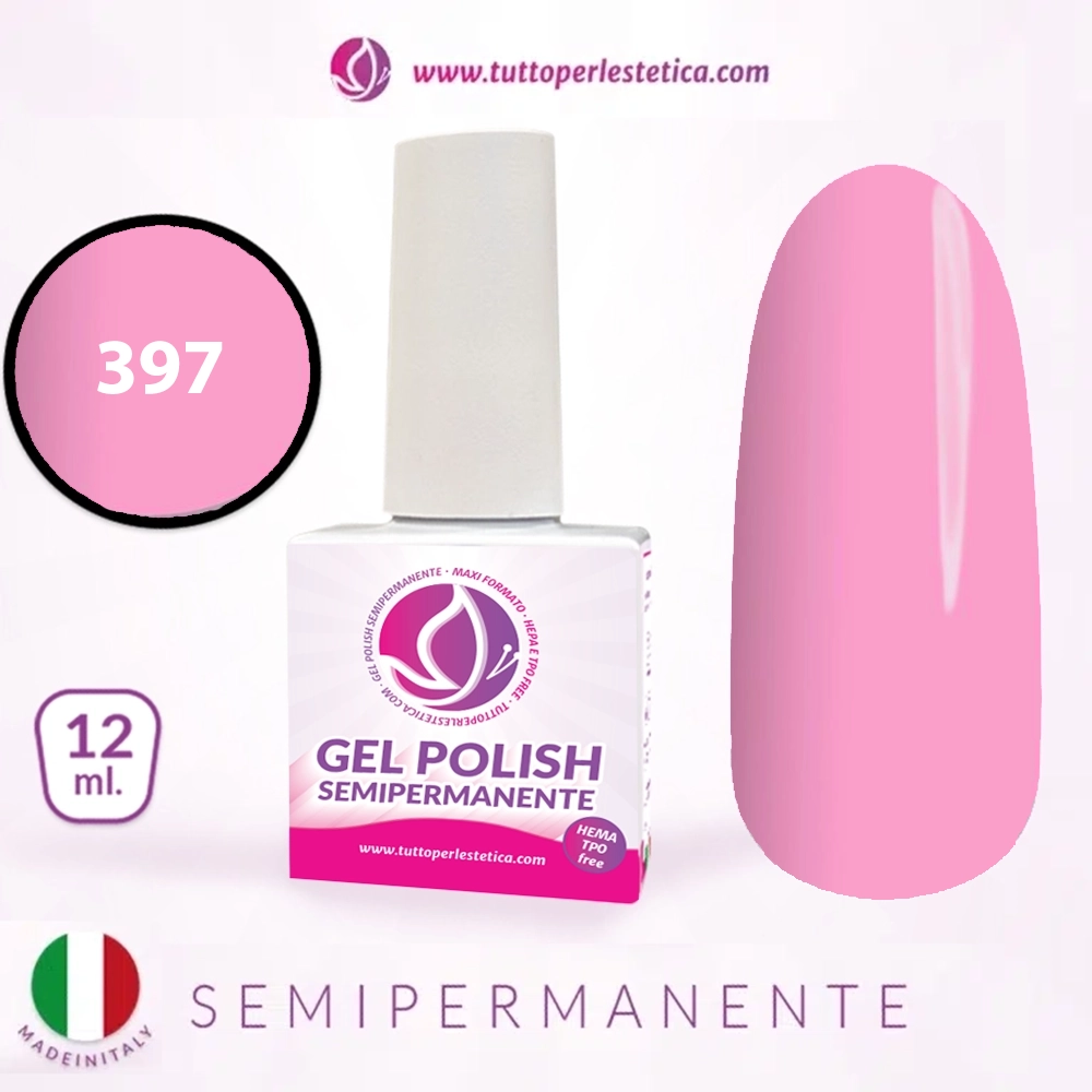Semipermanente colore rosa N 397 da 12 ML – Hema e TPO Free