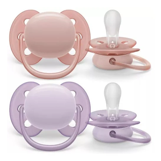 Philips Avent Ultra Soft Chupete 0-6M Rosa Lila 2uds
