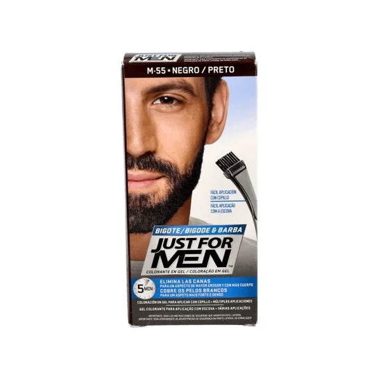 Solo per uomini gel colorante nero per baffi e barba 30ml