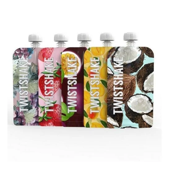 Confezione da 5 borse snack riutilizzabili