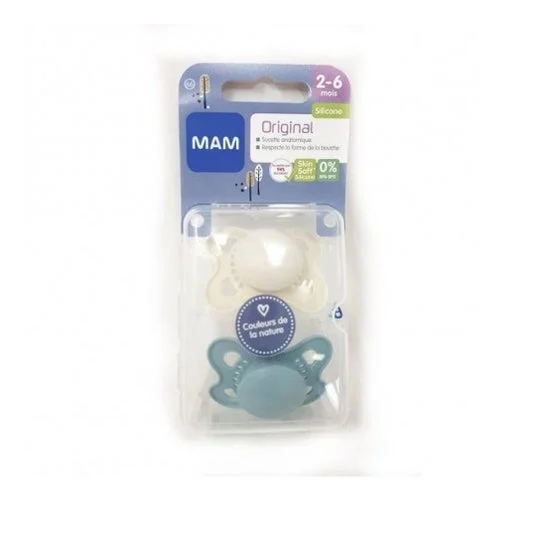 Mam Original Chupete Silicona 2-6M Nature 2uds