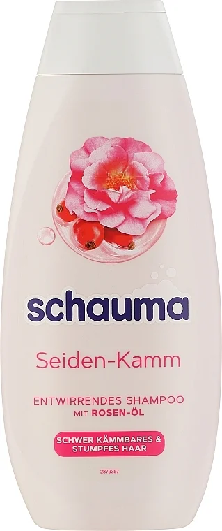 Shampoo all'olio di rosa per capelli difficili da pettinare e opachi