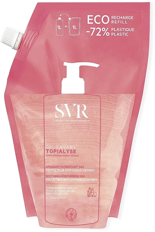 Gel delicato che protegge dalla secchezza senza sapone
