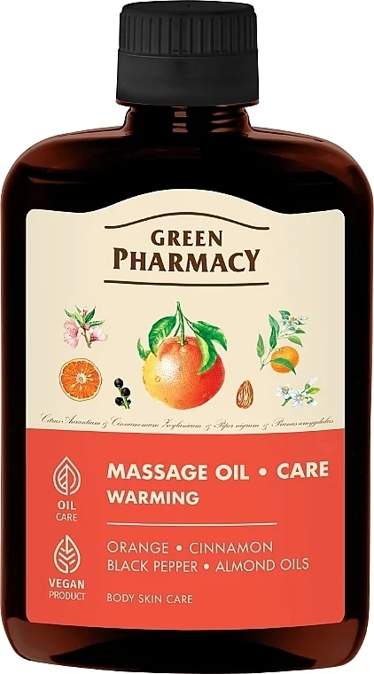 Olio da massaggio riscaldante