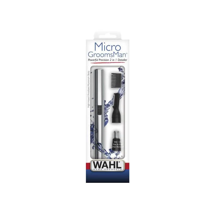 Wahl 5640 Micro Grooms Uomo 3 in 1: Rifinitore per naso e orecchie, rifinitore di precisione
