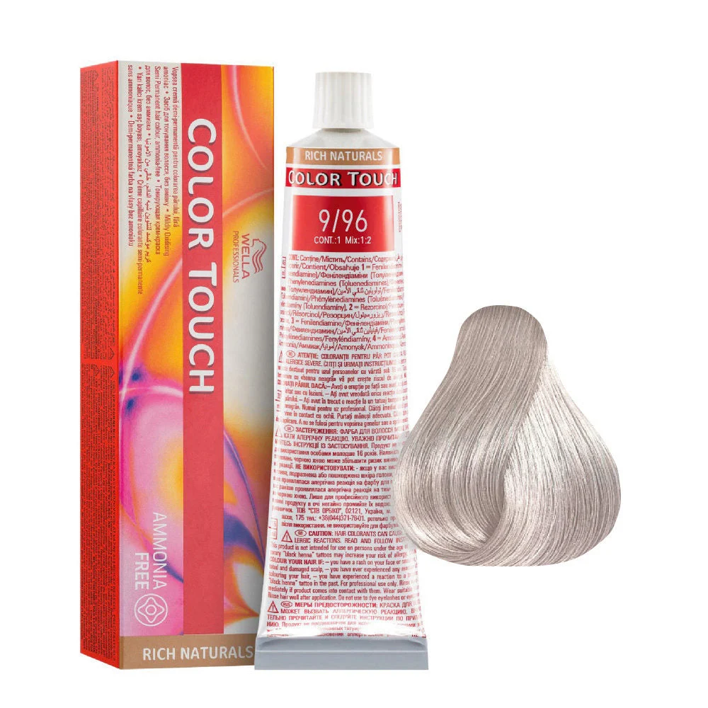 Wella Color Touch Rich Naturals 9/96 Biondo Chiarissimo Cendrè Violetto 60ml