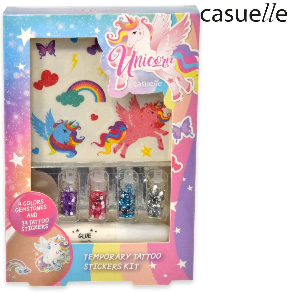Ut glitter body tattoo set con gemma -