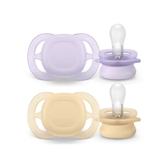Philips Avent Ultra Start Chupete Naranja Lila 0-2M 2uds