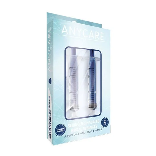 Anycare Jeringa Aspirador Nasal Azul 1 Par