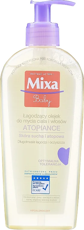 Olio detergente lenitivo per capelli e corpo