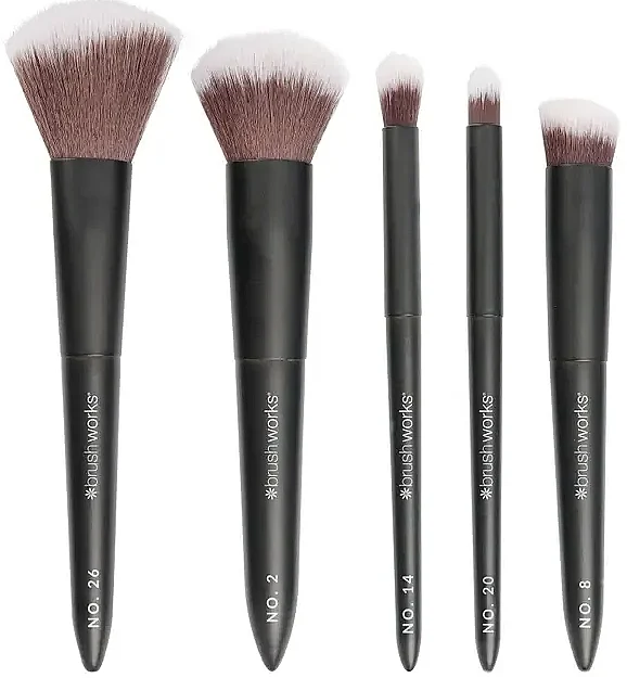 Set da viaggio di pennelli per trucco, 5 pezzi