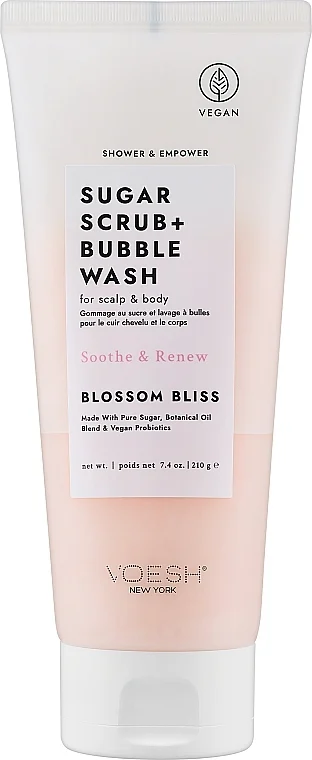 Scrub allo zucchero per cuoio capelluto e corpo "Bliss of flowers" 