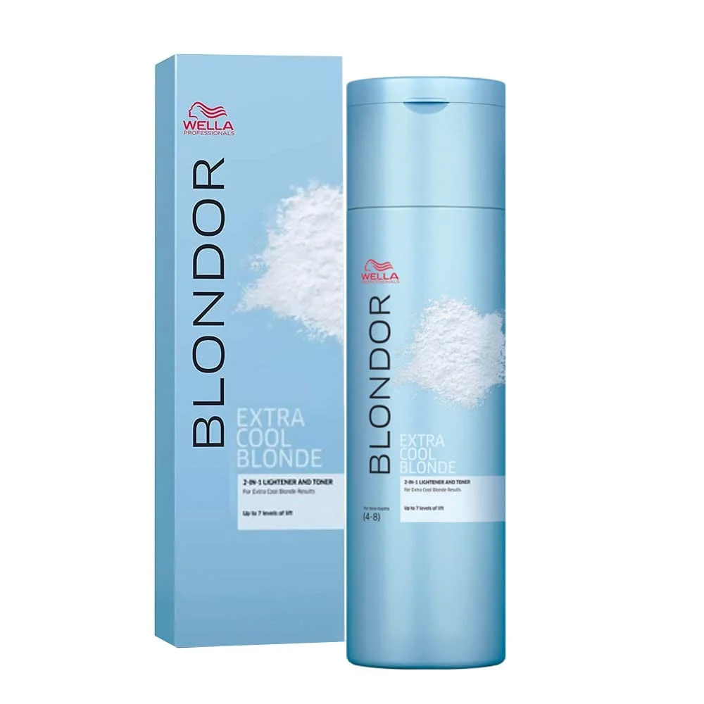Wella Schiaritore e tonico 2 in 1 Blondor Extra Cool Blonde - Polvere schiarente - 150g